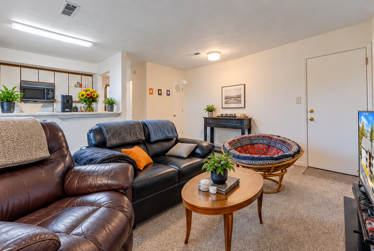 Interior - Living Room & Kitchen